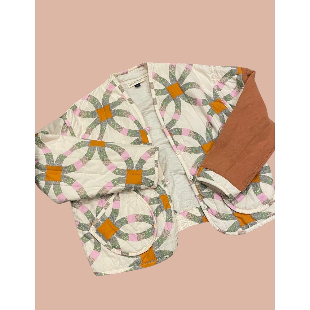 XS Upcycled Quilted Jacket | Boho Indie Maximalist Reworked and Recycled Fashion